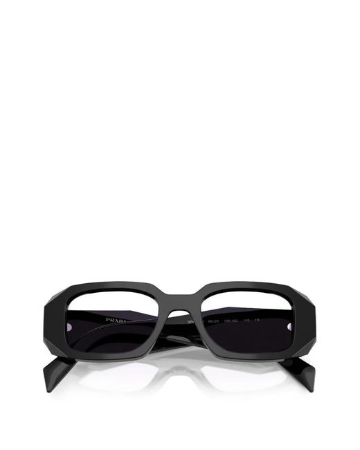 Prada Black Symbole Rectangle-Frame Sunglasses