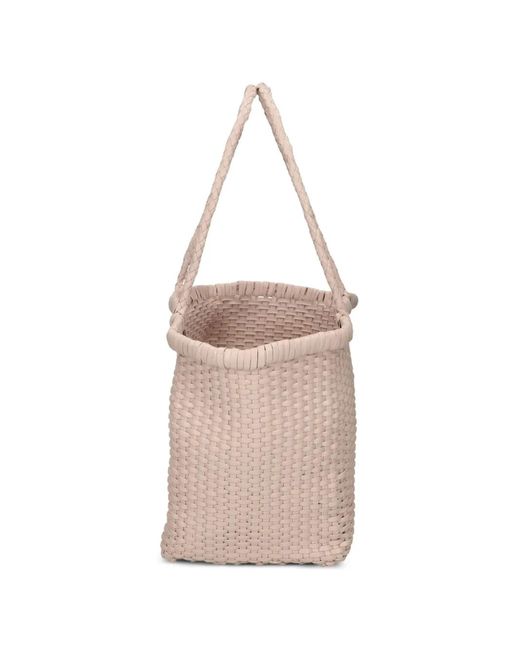 Dragon Diffusion Natural Small B Weave Leather Tote Bag