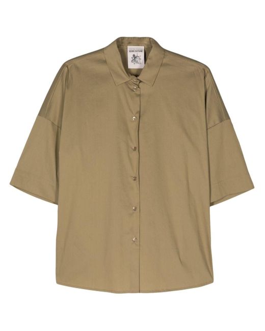 Semicouture Natural Classic-collar Poplin Shirt
