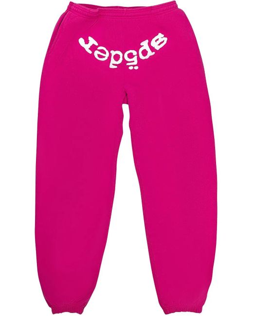 Sp5der OG Web V2 "Pink" Jogginghose in Red für Herren