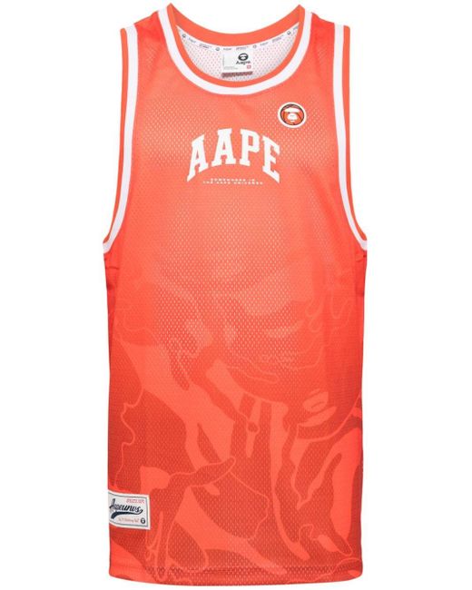 Aape By A Bathing Ape Logo-Print Tank Top in Red for Men | Lyst