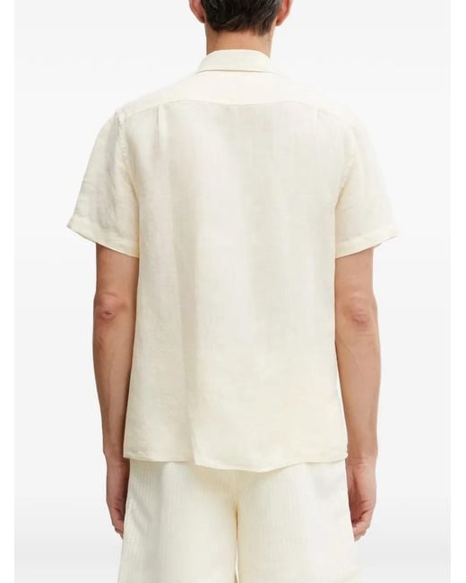 Lacoste White Logo-Patch Short-Sleeve Shirt for men