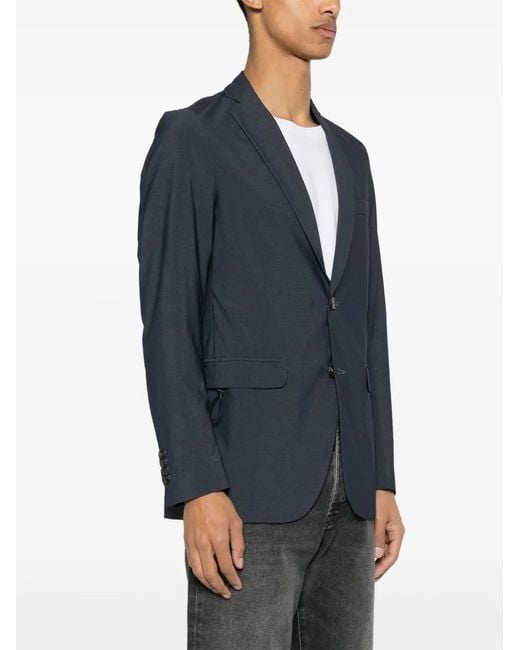 Rrd Blue Single-Breasted Blazer for men