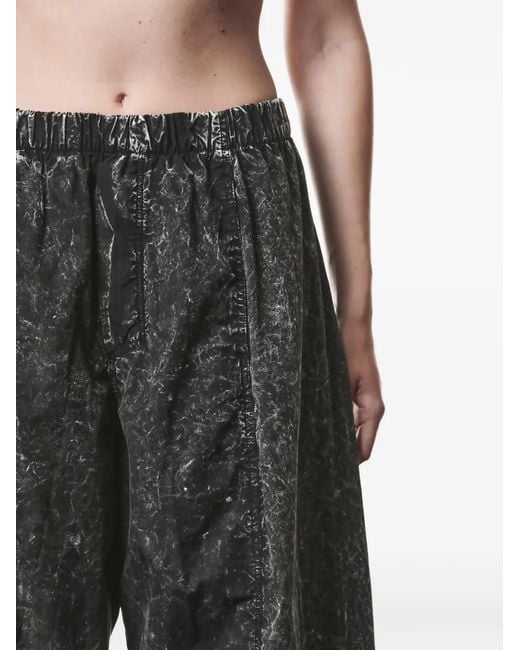 Thom Krom Gray Marble-Print Trousers