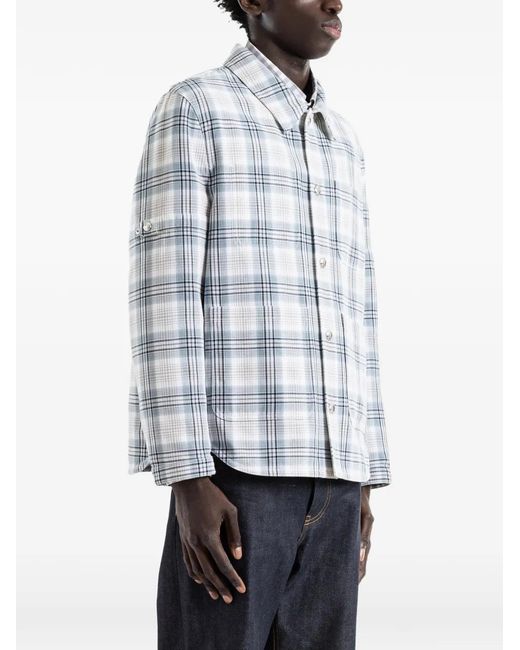 Thom Browne Gray Surchemise À Carreaux for men