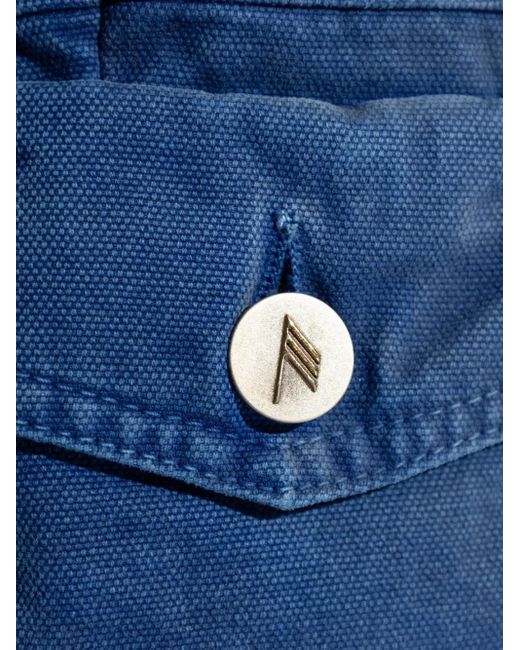 The Attico Blue Low-Rise Cargo Jeans