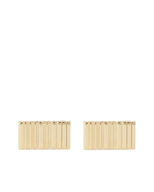 Ferragamo White Logo Cufflinks for men