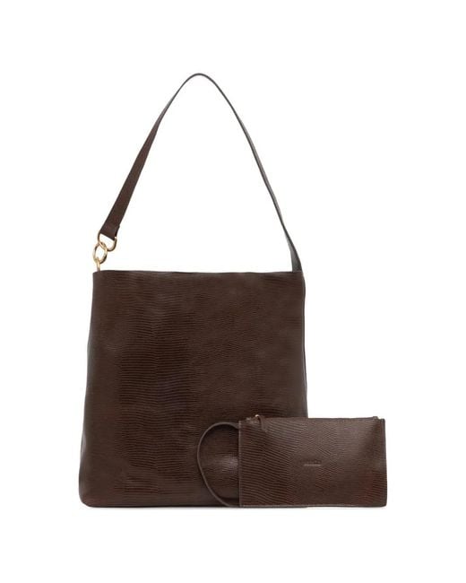 Sessun Brown Large Vita Mia Leather Tote Bag