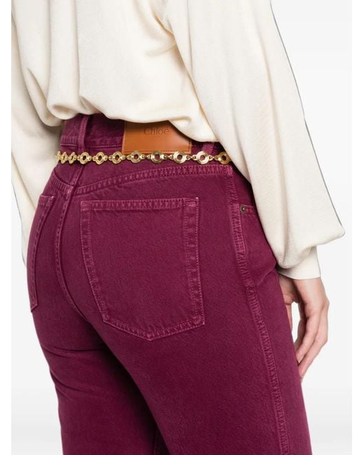 Vaqueros Rectos Con Cinco Bolsillos Chloé de color Purple