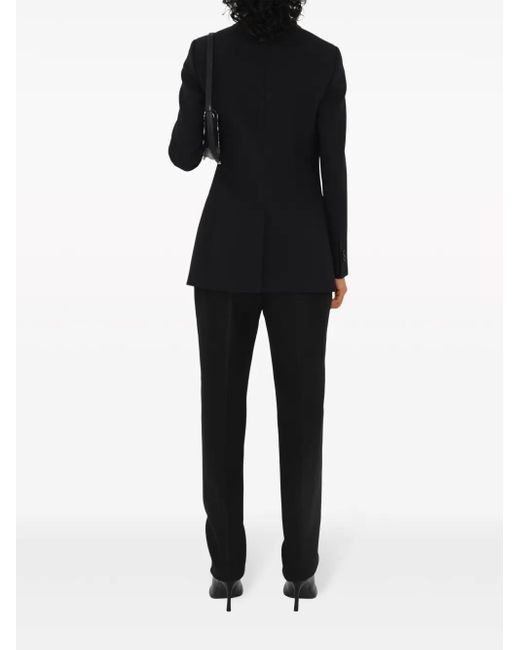 Burberry Black Checked Wool Blazer