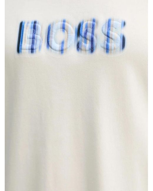 Camiseta con logo Boss de color White