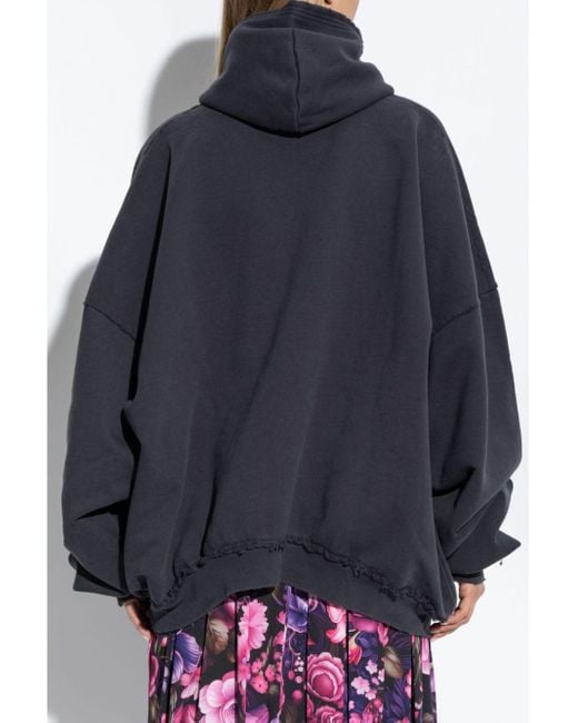 Balenciaga Ciao Bello Hoodie in Blue | Lyst
