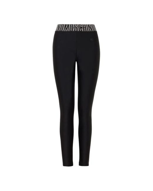 Moschino Black Technical Fabric Leggings