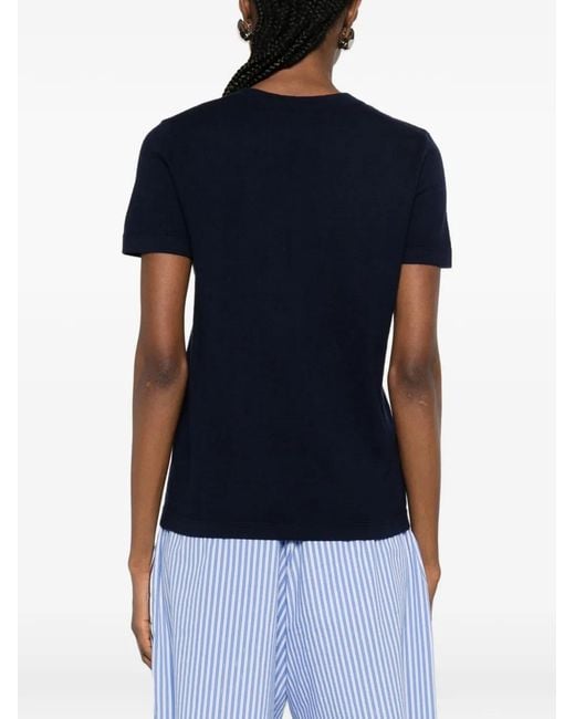 Bompard Blue Round-Neck T-Shirt