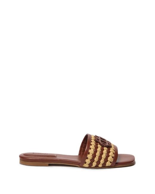 Jonathan Simkhai Brown Delphi Flat Sandals
