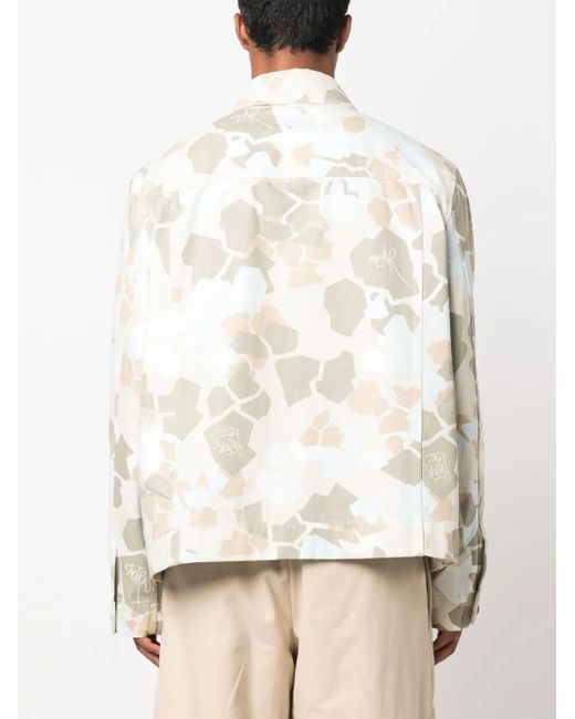 Objects IV Life Natural Camouflage-Pattern Denim Jacket for men