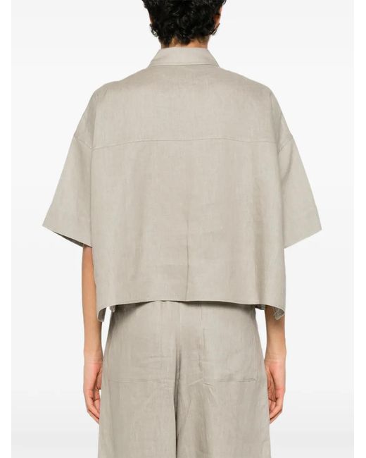 Drykorn Gray Yarika Short-Sleeve Shirt