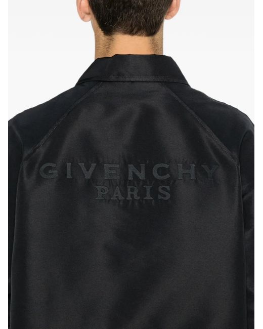 Givenchy Black Veste À Logo Brodé for men
