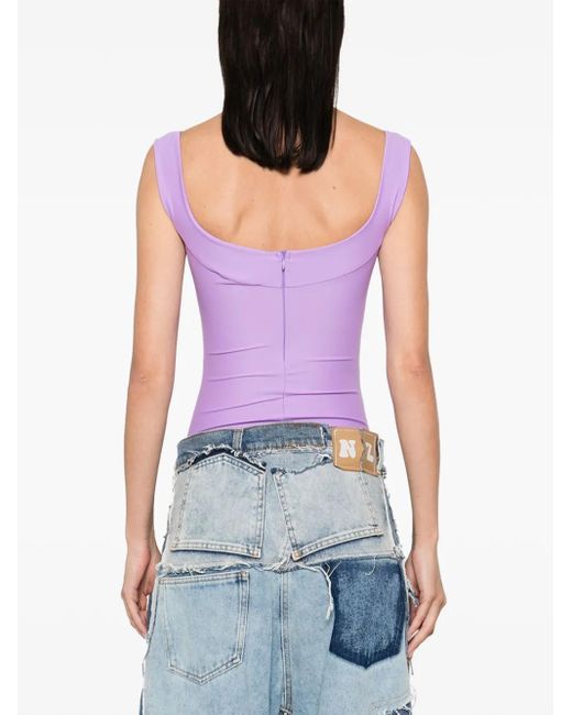 Atu Body Couture Purple Body Mit Eckigem Ausschnitt