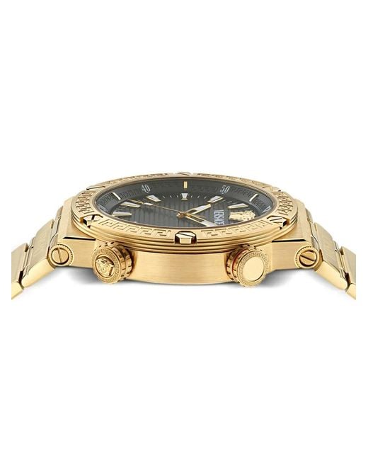 Versace Metallic Greca Logo Diver 43Mm for men
