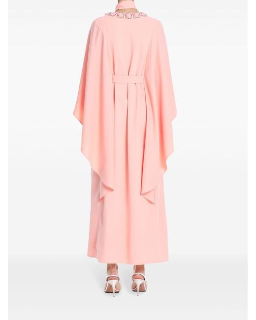 Robe mi-longue Salina à col v Huishan Zhang en coloris Pink