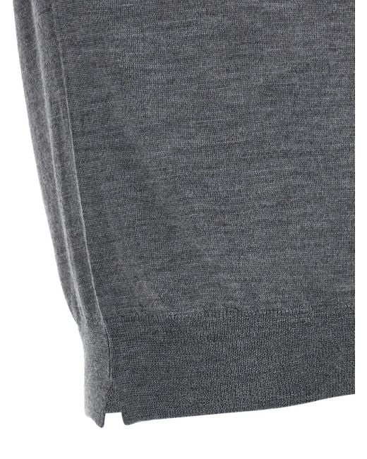 Ma'ry'ya Gray Long-Sleeve Crew-Neck T-Shirt for men