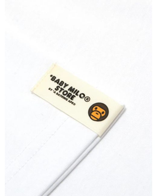 T-Shirt À Patch Logo *BABY MILO® STORE BY *A BATHING APE® en coloris White