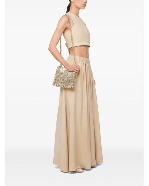 Rabanne Natural Twill Maxi Skirt