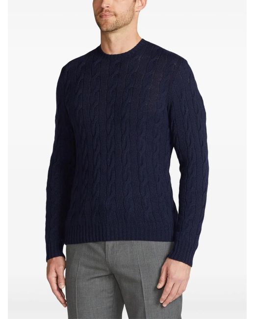 Ralph Lauren Kaschmirpullover Mit Zopfmuster in Blue für Herren