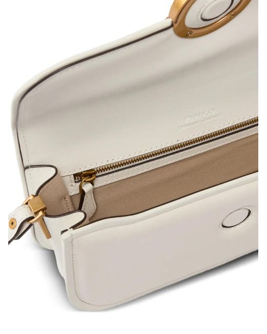 Pinko Natural Small Love Box Cross Body Bag