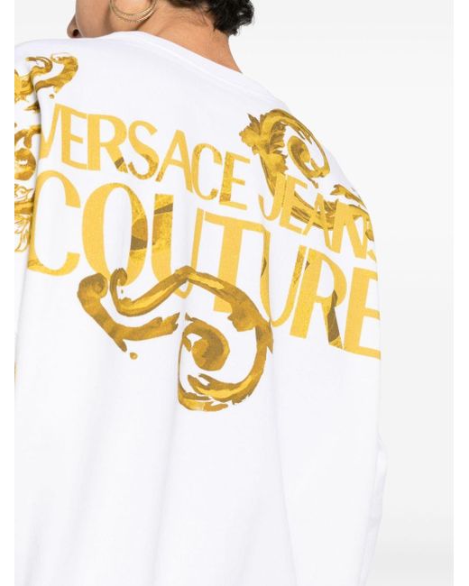 Felpa Watercolour Couture di Versace in Metallic