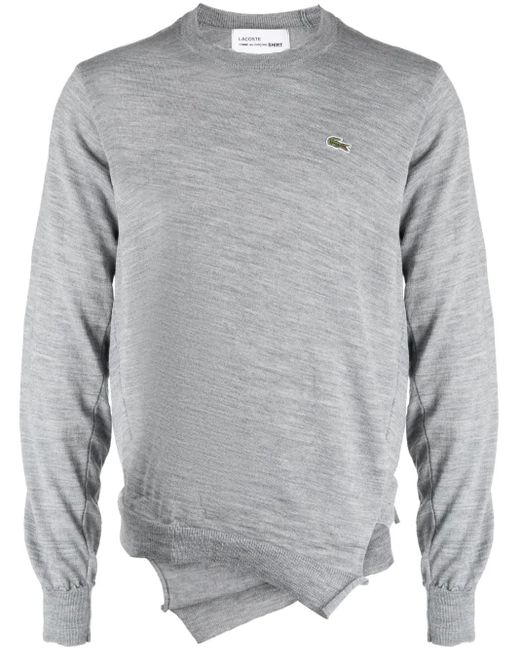 Comme des Garçons Gray Logo-Patch Wool Jumper for men