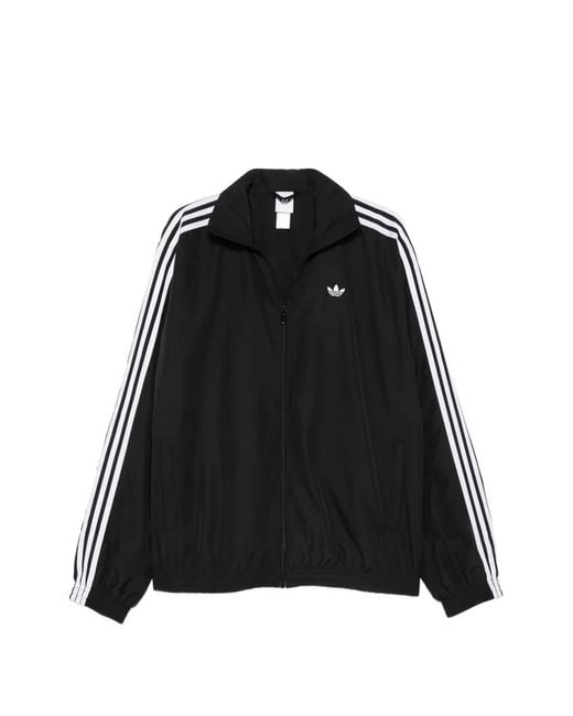 Adidas Black Logo-Detail Zip Sweatshirt