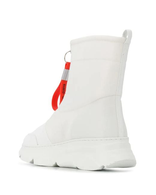 F_WD White Ankle Boots