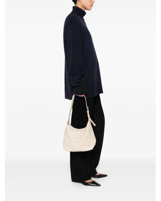 The Row White Isa Buckle-Fastening Leather Shoulder Bag