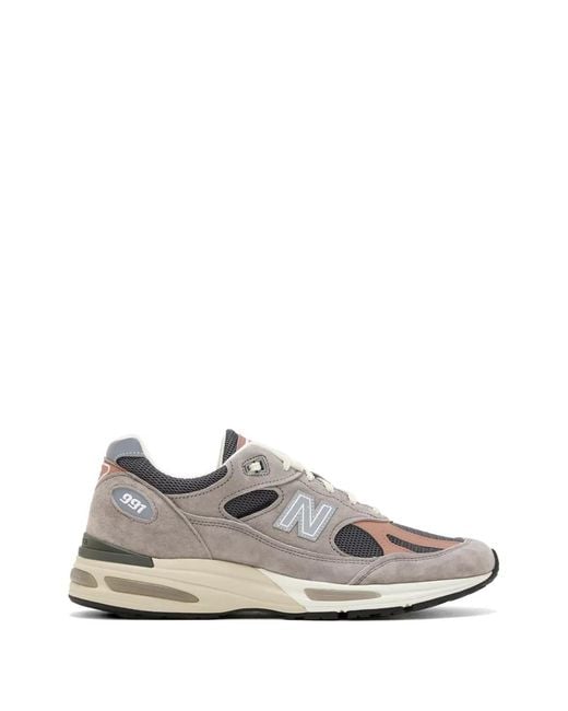New Balance White 991