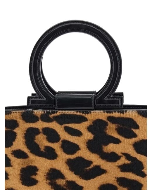 Ferragamo Black Macro Gancini Mini Bag