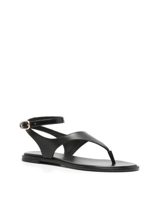 Stuart Weitzman White Marley Flat Sandals