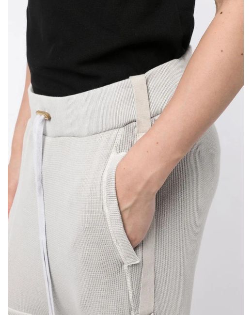 Boris Bidjan Saberi White Crop-Crotch Detail Track Pants for men