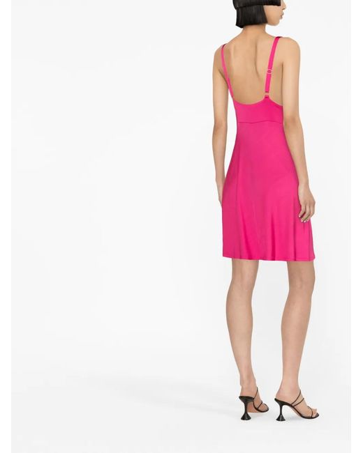 Versace Jeans Couture Pink Logo Couture-Print Minidress