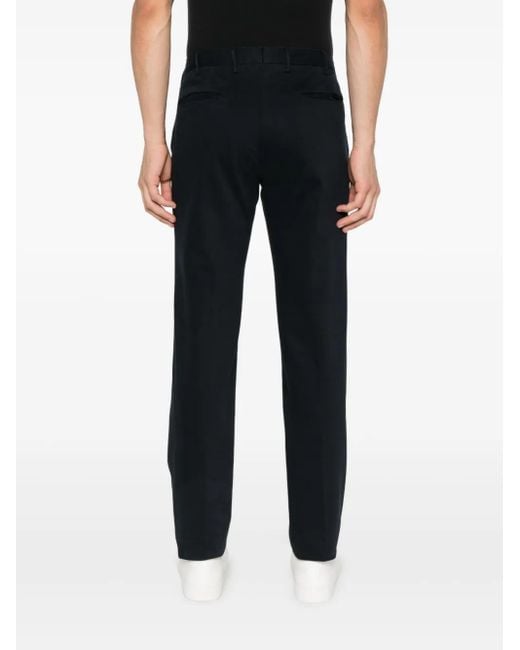 Incotex Black Stretch-Cotton Trousers for men