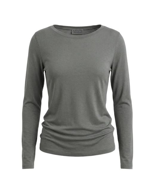 Purotatto Gray Long-Sleeve Sweater
