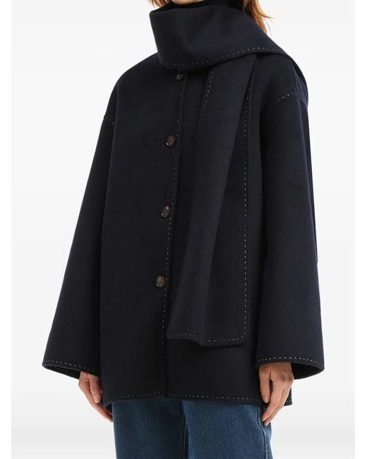 B+ AB Blue Scarf-Embellished Jacket