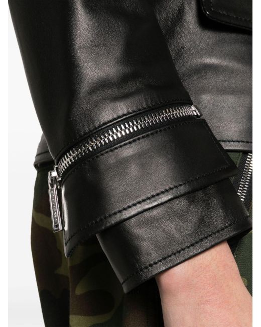 DSquared² Black Proper Leather Jacket