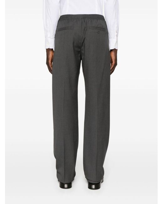 Givenchy Gray Drawstring Straight Trousers for men