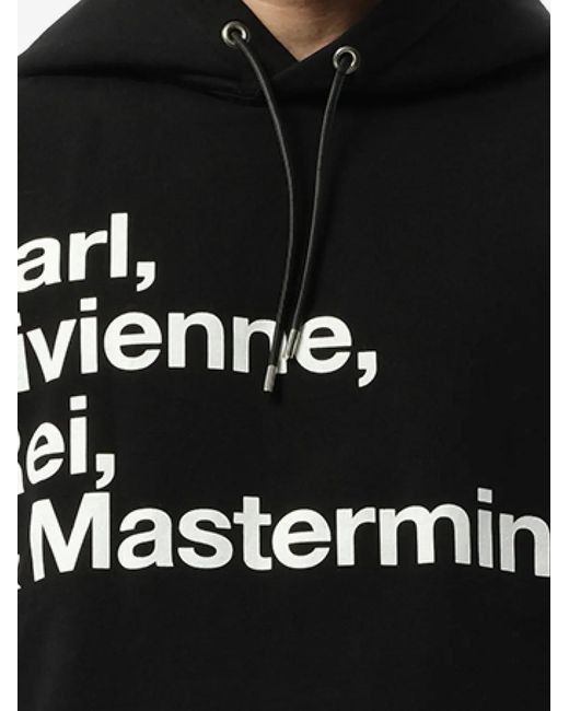 Mastermind Japan Black Lettering-Print Drawstring Hoodie for men