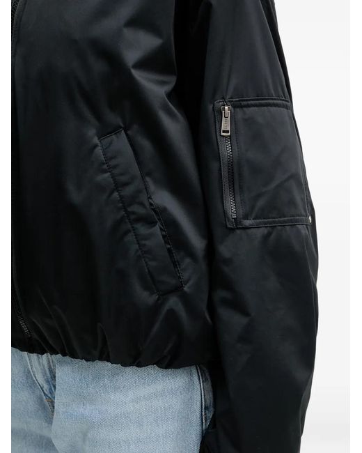 Guess Black Zip-Up Bomber Jacket