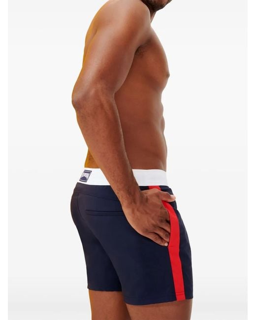 Vilebrequin Blue Merle Colour-Block Swim Shorts for men
