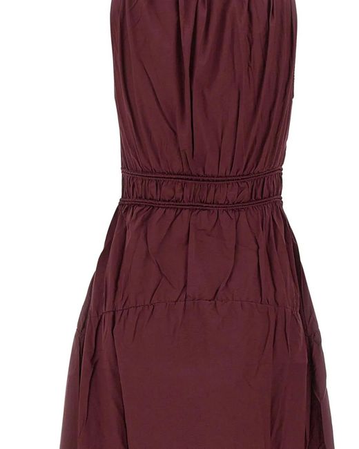Faithfull The Brand Purple Yael Gathered A-Line Maxi Dress