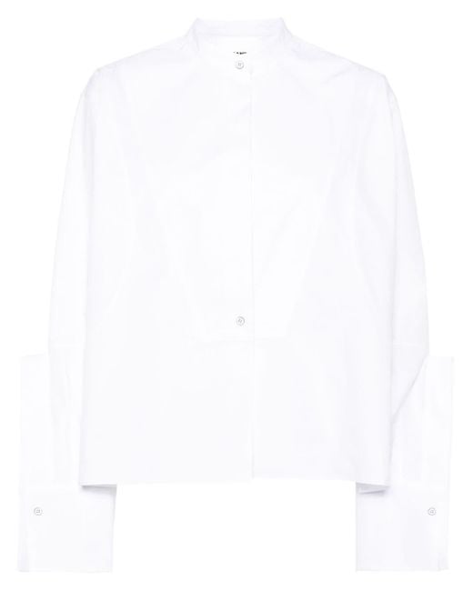 Camisa de popelina corta Jil Sander de color White